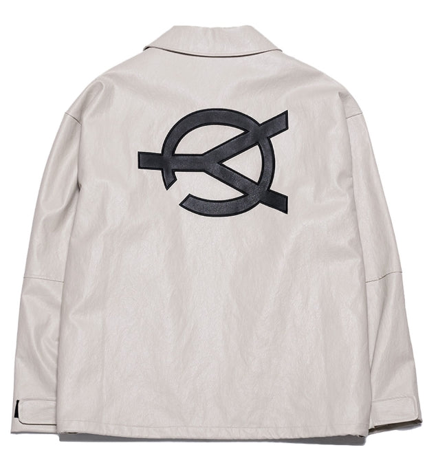 オーワイ(OY) LEATHER JACKET - BEIGE