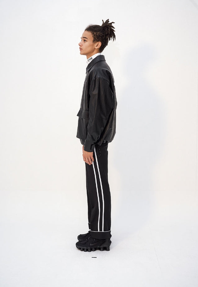 オーワイ(OY) LEATHER JACKET - BLACK