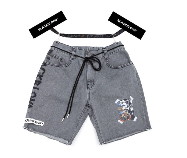 ブラックブロンド(BLACKBLOND) BBD Innocent Denim Shorts (Dark grey)