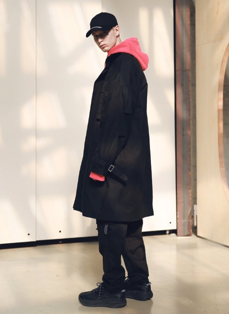 メスノウン(MASSNOUN) SL LOGO M-51 FISHTAIL LONG COAT MSNCT002-BK