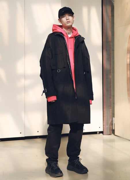メスノウン(MASSNOUN) SL LOGO M-51 FISHTAIL LONG COAT MSNCT002-BK