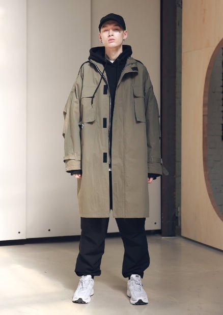 メスノウン(MASSNOUN) SL LOGO M-51 FISHTAIL LONG COAT MSNCT002-KK