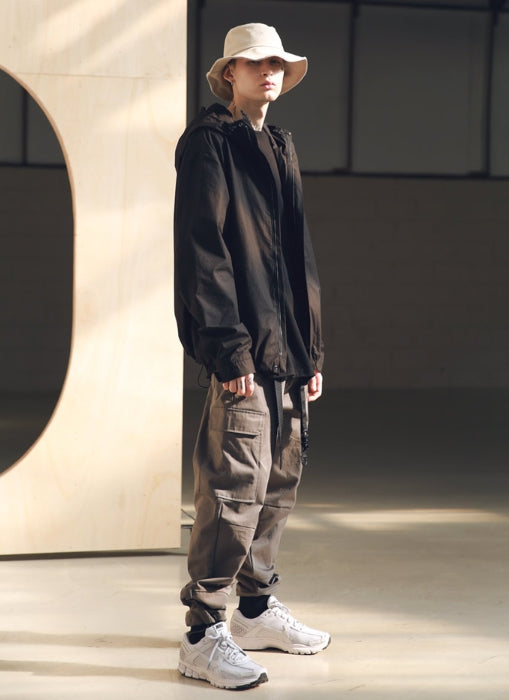 メスノウン(MASSNOUN) SL LOGO POCKET STRING JACKET MSNJK001-BK