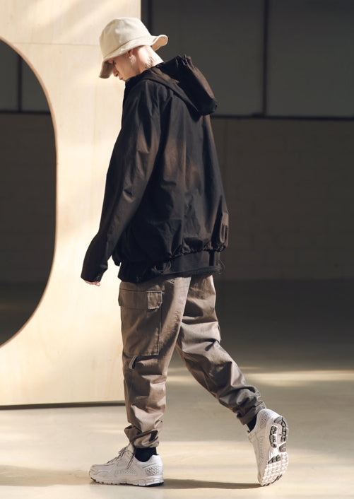 メスノウン(MASSNOUN) SL LOGO POCKET STRING JACKET MSNJK001-BK