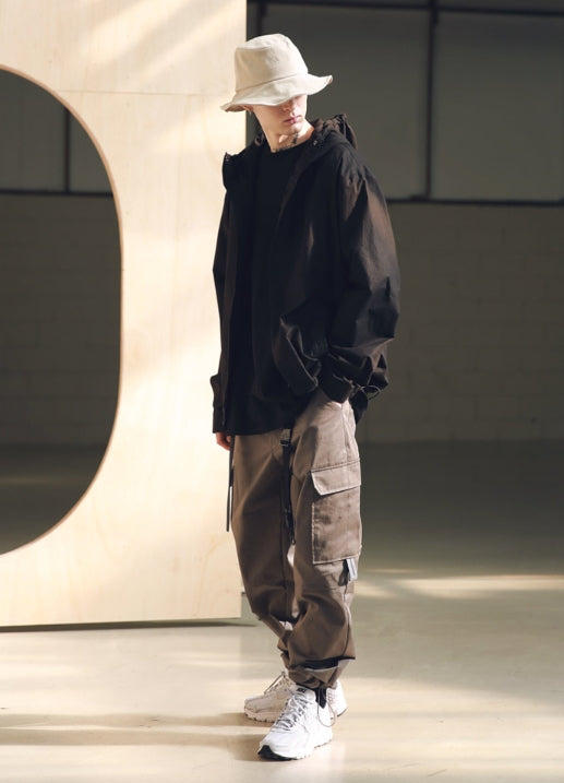 メスノウン(MASSNOUN) SL LOGO POCKET STRING JACKET MSNJK001-BK