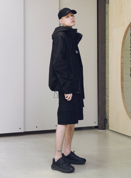 メスノウン(MASSNOUN) SL LOGO POCKET STRING JACKET MSNJK001-BK