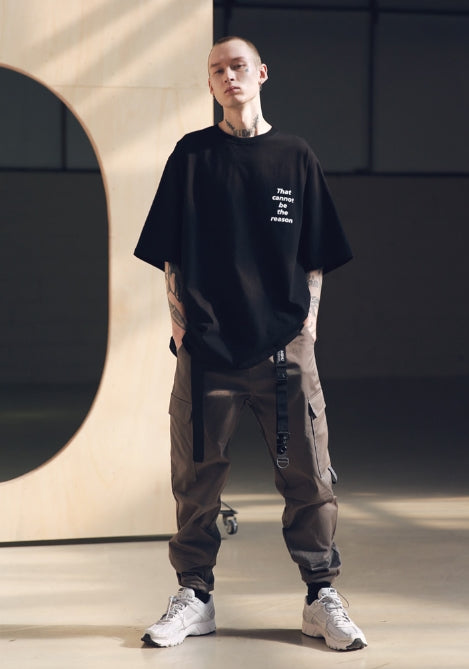 メスノウン(MASSNOUN) SL LOGO SECTION STRING PANTS MSNCP002-DG