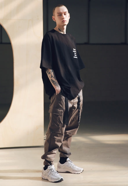 メスノウン(MASSNOUN) SL LOGO SECTION STRING PANTS MSNCP002-DG