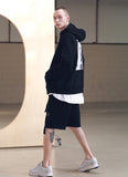 メスノウン(MASSNOUN) SL LOGO DWI OVERSIZED HOODIE MSNHD002-BK
