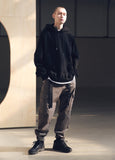 メスノウン(MASSNOUN) SL LOGO DWI OVERSIZED HOODIE MSNHD002-BK