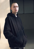 メスノウン(MASSNOUN) SL LOGO DWI OVERSIZED HOODIE MSNHD002-BK
