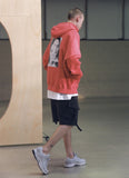 メスノウン(MASSNOUN) SL LOGO DWI OVERSIZED HOODIE MSNHD002-CR