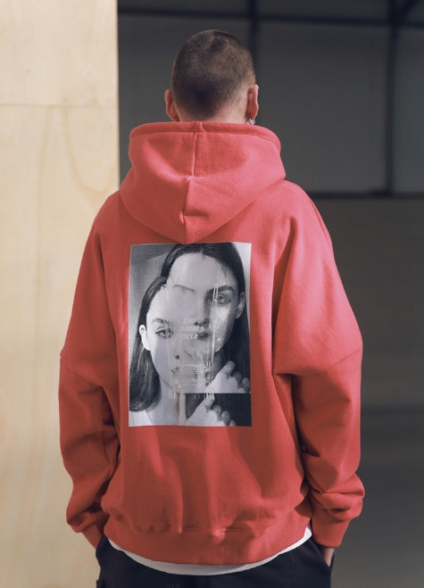 メスノウン(MASSNOUN) SL LOGO DWI OVERSIZED HOODIE MSNHD002-CR
