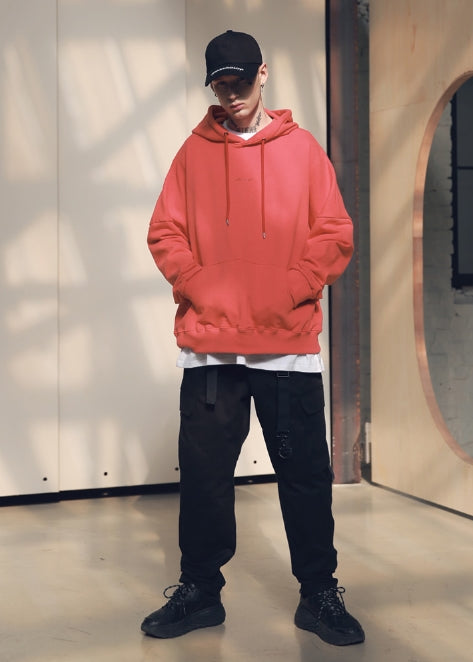 メスノウン(MASSNOUN) SL LOGO DWI OVERSIZED HOODIE MSNHD002-CR