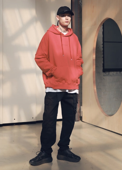 メスノウン(MASSNOUN) SL LOGO DWI OVERSIZED HOODIE MSNHD002-CR