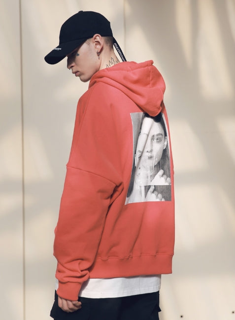 メスノウン(MASSNOUN) SL LOGO DWI OVERSIZED HOODIE MSNHD002-CR
