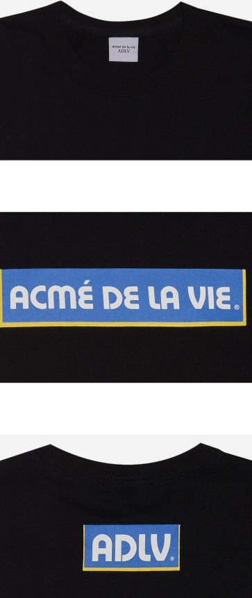 アクメドラビ(acme' de la vie) ADLV BOX LOGO SHORT SLEEVE BLACK