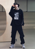 メスノウン(MASSNOUN) SB HATCHET OVERSIZED LONG SLEEVE MSNLS001-BK