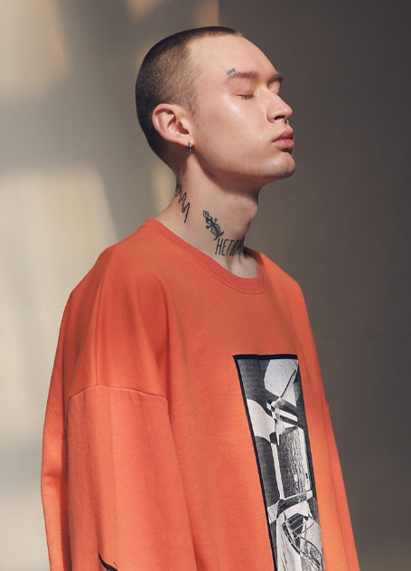メスノウン(MASSNOUN) SB HATCHET OVERSIZED LONG SLEEVE MSNLS001-OR
