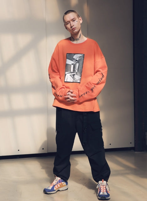 メスノウン(MASSNOUN) SB HATCHET OVERSIZED LONG SLEEVE MSNLS001-OR