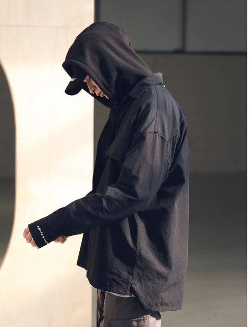 メスノウン(MASSNOUN) SB TWO POCKET LONG SHIRTS MSNST001-BK