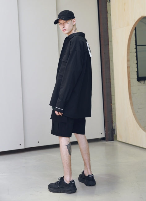 メスノウン(MASSNOUN) SB TWO POCKET LONG SHIRTS MSNST001-BK