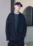 メスノウン(MASSNOUN) SB TWO POCKET LONG SHIRTS MSNST001-BK