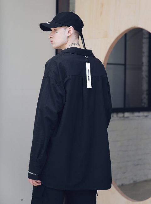 メスノウン(MASSNOUN) SB TWO POCKET LONG SHIRTS MSNST001-BK