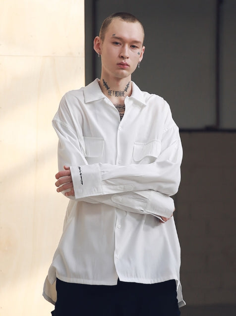 メスノウン(MASSNOUN) SB TWO POCKET LONG SHIRTS MSNST001-WT