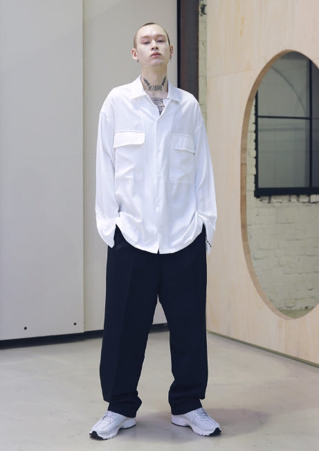 メスノウン(MASSNOUN) SB TWO POCKET LONG SHIRTS MSNST001-WT