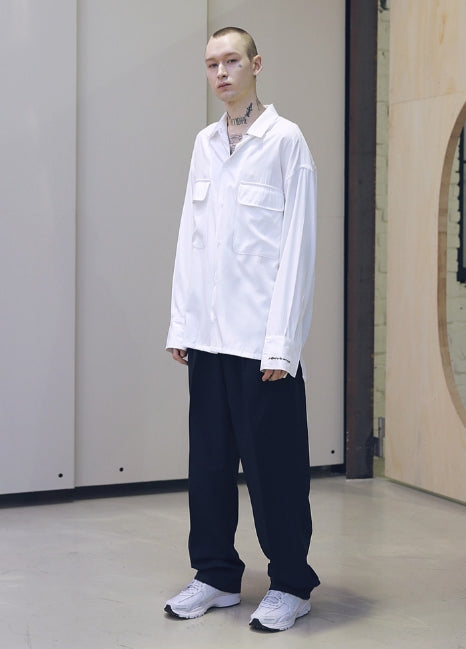 メスノウン(MASSNOUN) SB TWO POCKET LONG SHIRTS MSNST001-WT