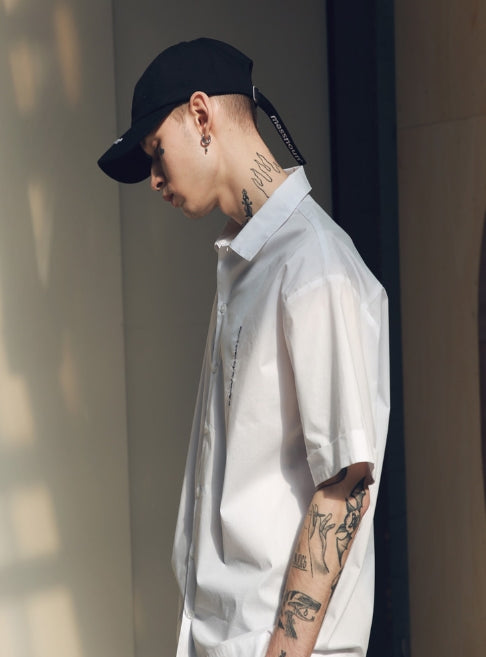 メスノウン(MASSNOUN) SB SOLID SHORT SHIRTS MSNST002-WT