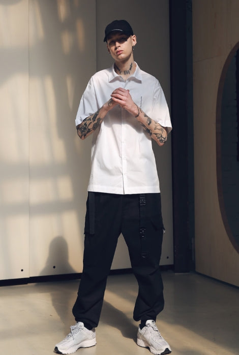 メスノウン(MASSNOUN) SB SOLID SHORT SHIRTS MSNST002-WT