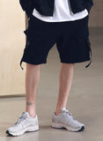 メスノウン(MASSNOUN) STRAP CARGO SHORT PANTS MSNSP001 (BLACK)