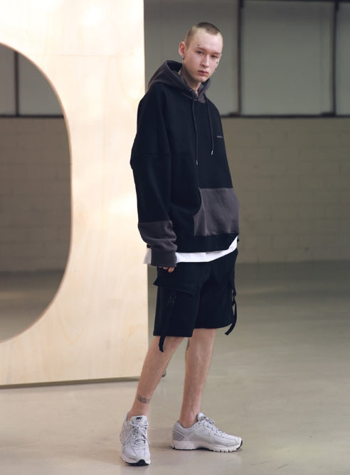 メスノウン(MASSNOUN) STRAP CARGO SHORT PANTS MSNSP001 (BLACK)