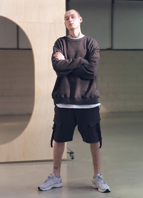 メスノウン(MASSNOUN) STRAP CARGO SHORT PANTS MSNSP001 (Darkgray)