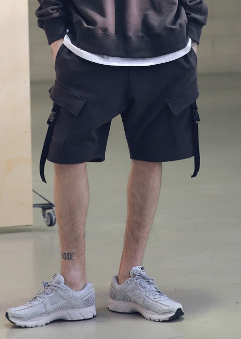メスノウン(MASSNOUN) STRAP CARGO SHORT PANTS MSNSP001 (Darkgray)