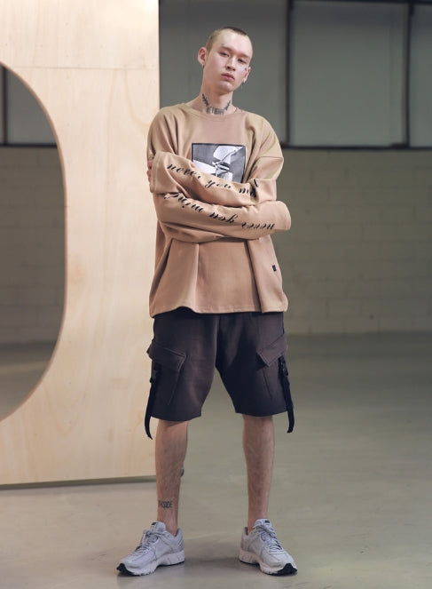 メスノウン(MASSNOUN) STRAP CARGO SHORT PANTS MSNSP001 (Darkgray)