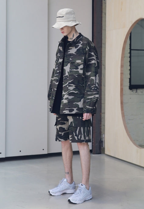 メスノウン(MASSNOUN) EASY CARGO SHORT PANTS MSNSP002 (CAMO)