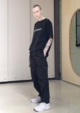 メスノウン(MASSNOUN) SL LOGO SCOTCH BURNING T-SHIRTS MSNTS001 (BLACK)
