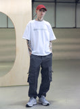 メスノウン(MASSNOUN) SL LOGO SCOTCH BURNING T-SHIRTS MSNTS001 (WHITE)