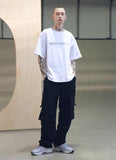 メスノウン(MASSNOUN) SL LOGO SCOTCH BURNING T-SHIRTS MSNTS001 (WHITE)