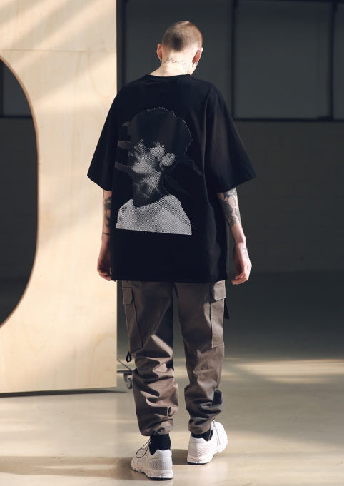 メスノウン(MASSNOUN) SCRATCH OVERSIZED T-SHIRTS MSNTS002 (BLACK)