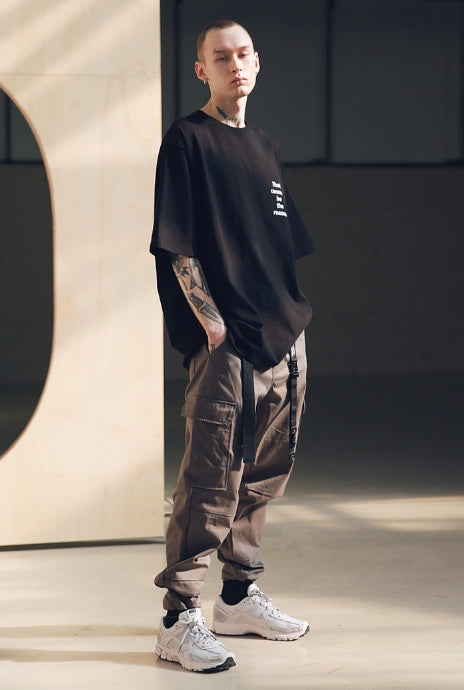 メスノウン(MASSNOUN) SCRATCH OVERSIZED T-SHIRTS MSNTS002 (BLACK)