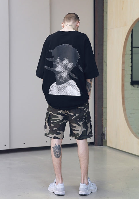 メスノウン(MASSNOUN) SCRATCH OVERSIZED T-SHIRTS MSNTS002 (BLACK)