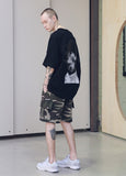 メスノウン(MASSNOUN) SCRATCH OVERSIZED T-SHIRTS MSNTS002 (BLACK)
