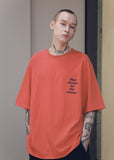 メスノウン(MASSNOUN) SCRATCH OVERSIZED T-SHIRTS MSNTS002 (CORAL)