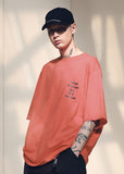 メスノウン(MASSNOUN) SCRATCH OVERSIZED T-SHIRTS MSNTS002 (CORAL)