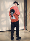 メスノウン(MASSNOUN) SCRATCH OVERSIZED T-SHIRTS MSNTS002 (CORAL)