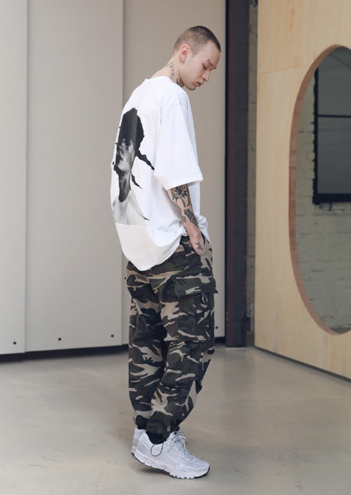 メスノウン(MASSNOUN) SCRATCH OVERSIZED T-SHIRTS MSNTS002 (WHITE)